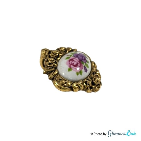Vintage 1990s Avon Victorian Romance Porcelain Pendant - Picture 3 of 8